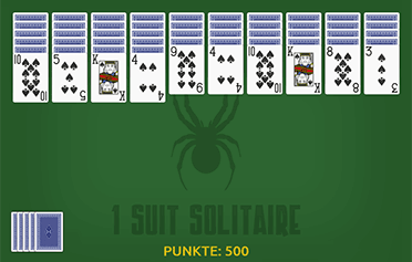 Spider Solitär 1 Suit